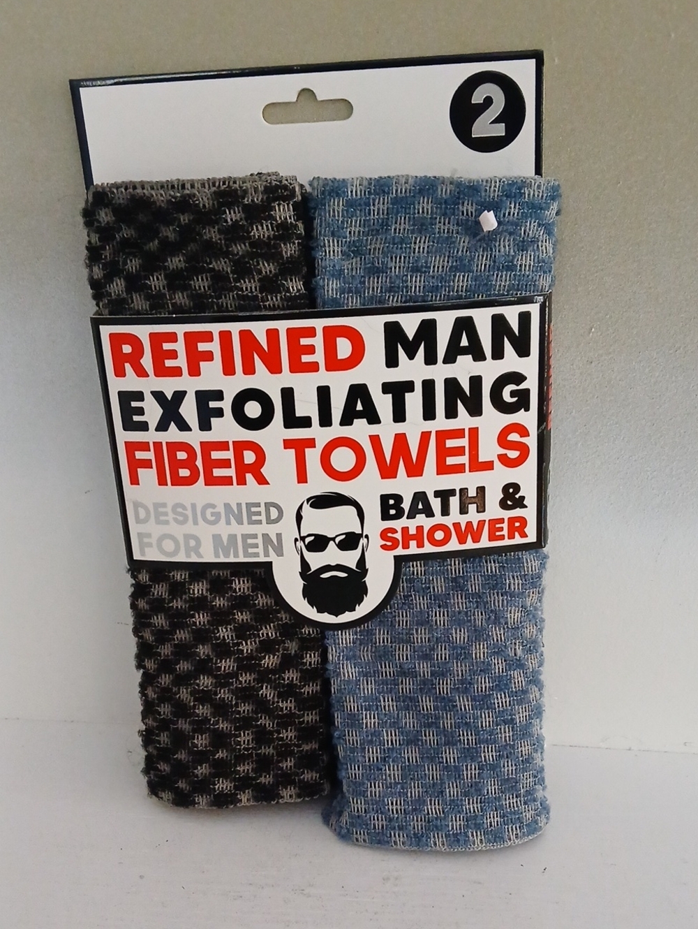 SMITH Men's Exfoliating Fiber Towels - Black & Blue